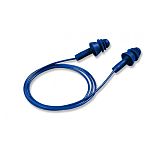 RS PRO Blue Reusable Corded Ear Plugs, 27dB Rated, Metal Detectable, 100 Pairs