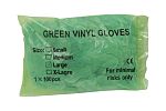 RS PRO Green Powdered Vinyl Disposable Gloves, Size M, Food Safe, 200 per Pack