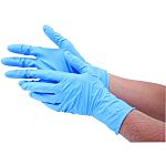 RS PRO Blue Powder-Free Nitrile Disposable Gloves, Size 9, Large, Food Safe, 50 per Pack