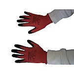 RS PRO Black/Red Nylon General Purpose Gloves, Size 8, Medium, Nitrile Coating