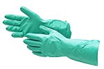 RS PRO Green Nitrile Chemical Resistant Gloves, Size 7, Small