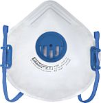 RS PRO Disposable Respirator for General Purpose Protection, FFP2, Valved, Moulded, 10 per Package