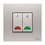 ABB Silver Do Not Disturb/Make Up Room Switch, 1 Way, 2 Gang, AM4
