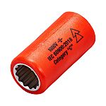 ITL Insulated Tools Ltd 3/8 in Drive 10mm Insulated Standard Socket, 12 point, VDE/1000V, 44 mm Overall Length