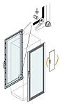 ABB AM2 Series Lockable Steel RAL 7035 Glazed Door, 1m W, 1.8m L for Use with IS2 Enclosures