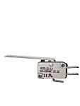 RS PRO Long Straight Lever Microswitch, Quick Connect Terminal, 16A @ 250V ac, SPDT, IP40