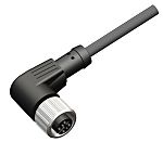 RS PRO Right Angle Female M12 to Unterminated Sensor Actuator Cable, 10m