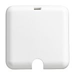 ABB White 1 Gang Plastic Kabel Outlet Plate