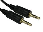 RS PRO Male 3.5mm Stereo Jack to Male 3.5mm Stereo Jack Aux Cable, 1.2m