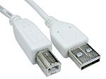 Cable USB RS PRO, con A. USB A Macho, con B. USB B Macho, long. 3m, color Blanco