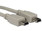 RS PRO USB 2.0 Cable, Male Mini USB A to Male Mini USB A Cable, 1m