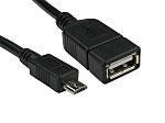 Cable USB RS PRO, con A. USB C Macho, con B. Micro USB B Macho, long. 140mm