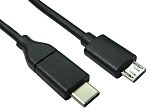 Cable USB RS PRO, con A. USB C Macho, con B. Micro USB B Macho, long. 2m
