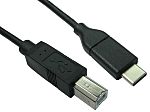 Cable USB RS PRO, con A. USB C Macho, con B. USB B Macho, long. 1m