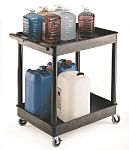 RS PRO 2 Shelf PE Trolley Trolley, 920 x 640 x 960mm, 175kg Load