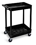 RS PRO 2 Shelf PE Trolley Trolley, 610 x 460 x 980mm, 150kg Load