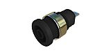 Hirschmann Test & Measurement Black Female Banana Socket, 4 mm Connector, Tab Termination, 25A, Nickel Plating