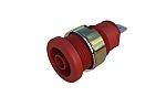 Hirschmann Test & Measurement Red Female Banana Socket, 4 mm Connector, Tab Termination, 25A, Nickel Plating