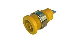 Hirschmann Test & Measurement Yellow Female Banana Socket, 4 mm Connector, Tab Termination, 25A, Nickel Plating