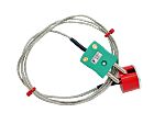RS PRO Type K Button Magnet Thermocouple 1m Length, 4.5mm Diameter → +250°C
