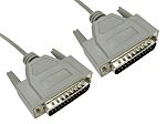 RS PRO Male 25 Pin D-sub to Male 25 Pin D-sub Serial Cable, 6m PVC