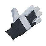 RS PRO Black Leather General Purpose Work Gloves, Size 7, Small