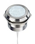 RS PRO White Panel Mount Indicator, 12 → 24V ac/dc, 30mm Mounting Hole Size, Lead Wires Termination, IP67, IP69K