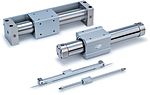 SMC Double Acting Rodless Pneumatic Cylinder 100mm Stroke, 15mm Bore