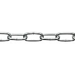 RS PRO Zinc Steel Chain Link, 10m Length