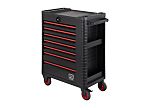 RS PRO 7 drawer Steel Wheeled Tool Chest, 1018mm x 458mm x 746mm