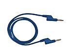 Zkušební vodiče, Modrá, délka kabelů: 1m, Silikon, úroveň kategorie: CAT II