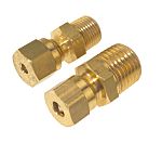 RS PRO, 1/8 BSPT Thermocouple Compression Fitting for Use with Thermocouple Probes, 3mm Probe