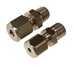 RS PRO, 1/8 BSPT Compression Fitting for Use with Thermocouple or PRT Probe, 1.5mm Probe