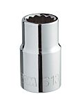 SAM 1/2 in Drive 20mm Standard Socket, 12 point, 38 mm Overall Length