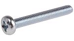 RS PRO Pozi Pan Steel Machine Screw DIN 7985, M4x30.0mm