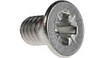 RS PRO Pozi Countersunk A2 304 Stainless Steel Machine Screw DIN 965, M3x5mm