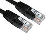 RS PRO, 1.5m Cat6, Black RJ45 to Male RJ45 Male, UTP, Terminated PVC Sheath