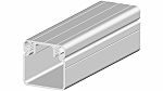 RS PRO Silver Cable Trunking - Open Slot, W30 mm x D30mm, L1m, Aluminium