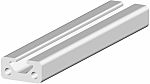 Perfil de Aluminio, Anodizado Plateado, perfil de 20 x 10 mm x 1m de longitud