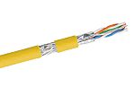 Decelect, 500m Cat8, Yellow, Aluminium/Mylar Tape, Unterminated