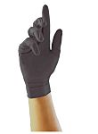 RS PRO Black Powder-Free Nitrile Disposable Gloves, Size S, Food Safe, 100 per Pack
