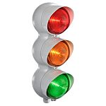 RS PRO Amber, Green, Red Traffic Light LED Beacon, 3 Lights, 12 → 24 V ac/dc, Surface Mount