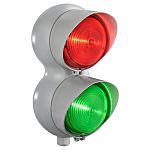 RS PRO Green, Red Traffic Light LED Beacon, 2 Lights, 12 → 24 V ac/dc, Surface Mount