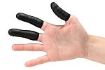 Black Latex Finger Cots, Size Medium, 1440 per pack
