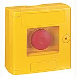 Legrand Yellow Emergency exit unlocking box, Break Glass Operated