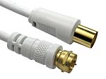 RS PRO Male TV Aerial Connector to Male F Type, 3m, F Connector Coaxial, Terminated75 Ω