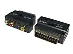 RS PRO A/V Connector Adapter, Male SCART to Female 3 x RCA & SVHS
