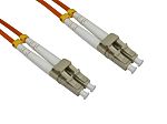 RS PRO LC to LC Duplex OM2 Multi Mode OM2 Fibre Optic Cable, 3mm, Orange, 1m