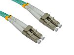 RS PRO LC to LC Duplex OM3 Multi Mode OM3 Fibre Optic Cable, 3mm, Light Blue, 10m