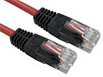 RS PRO, 3m Cat5e, Red RJ45 to Male RJ45 Male, UTPShielded, Terminated PVC Sheath